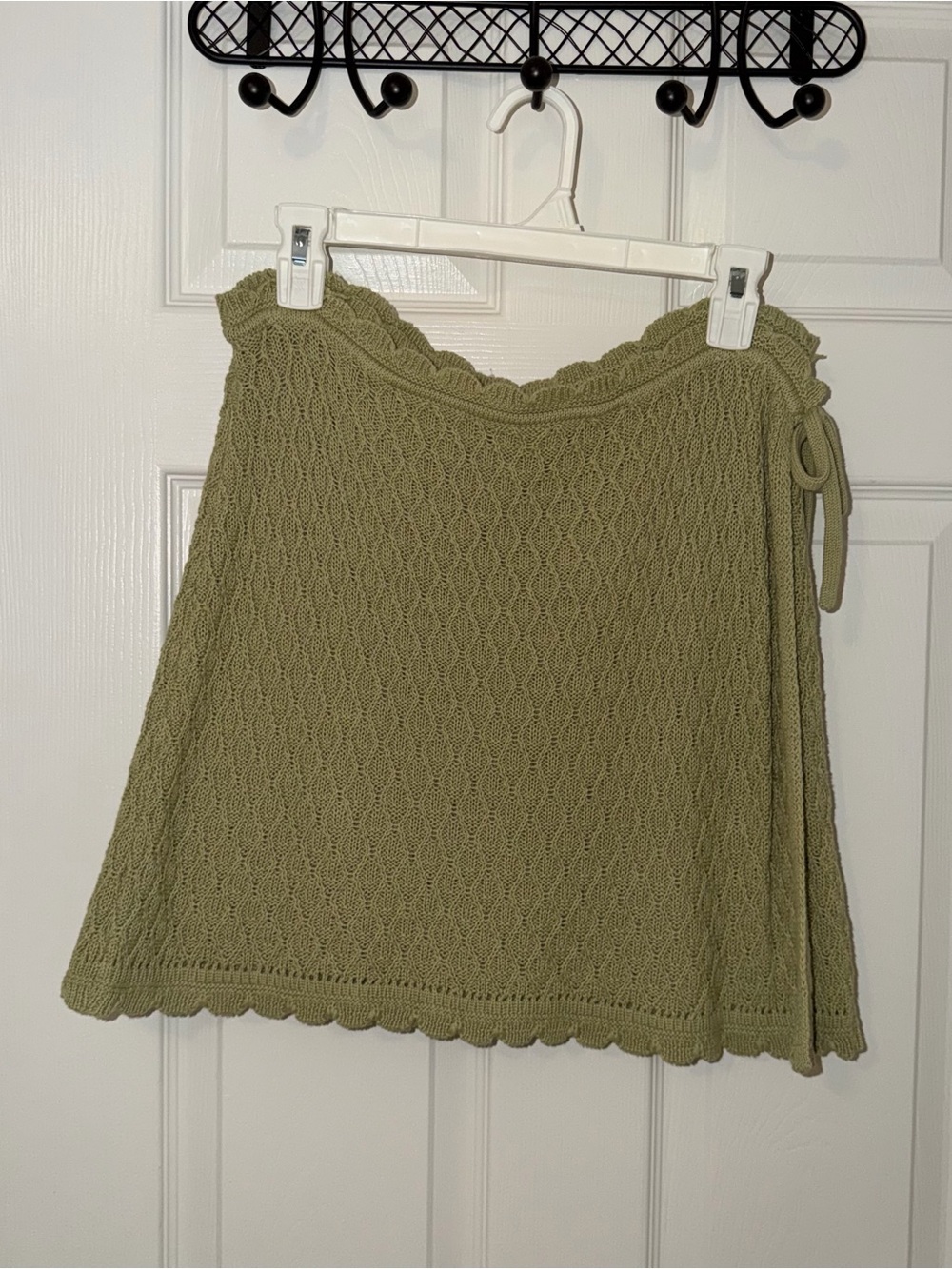 Target Olive Green Knit Wrap Mini Skirt